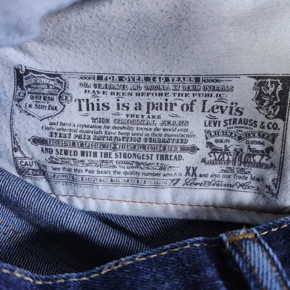 Levis 501 Jeans Mens 33x39 Blue Straight Leg Regular Fit‎ Medium Wash